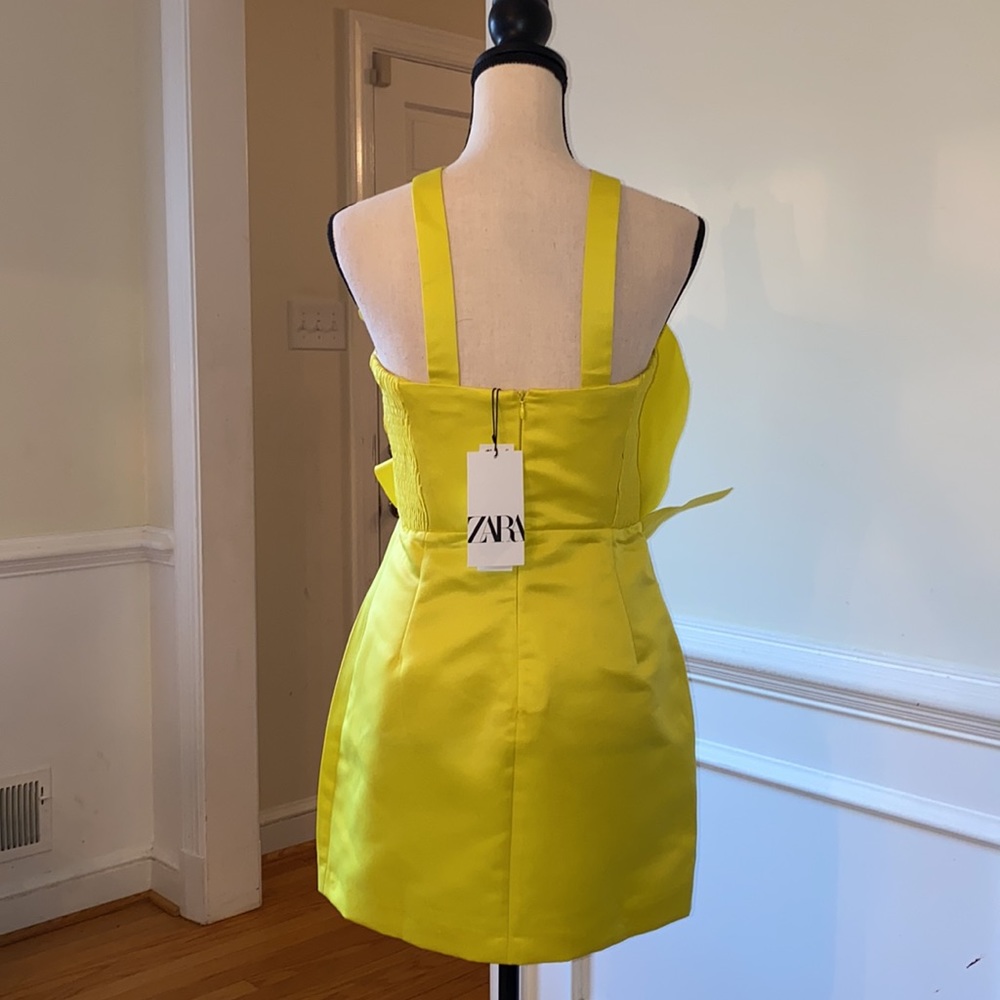 NWT Bright Yellow Party Dress by Zara SIZE- Small - Picture 3 of 13